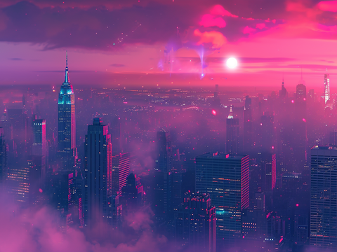  夜晚都市外景 