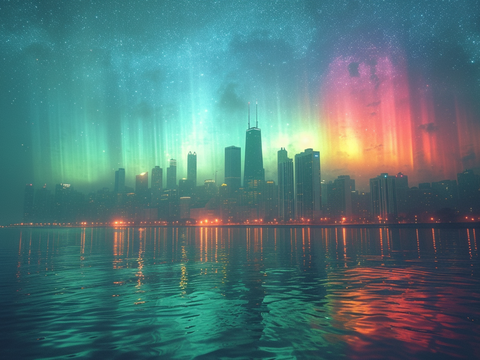  夜晚都市外景 