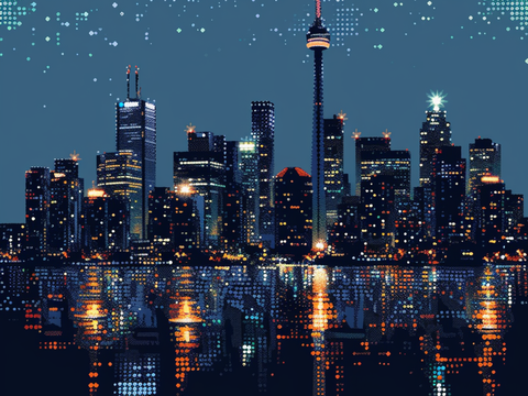  夜晚都市外景 