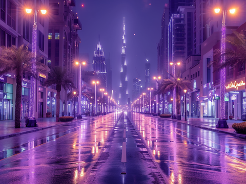  夜晚都市外景 