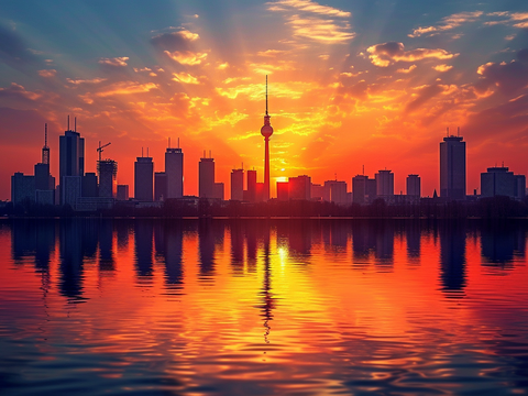  夜晚都市外景 
