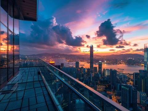  夜晚都市外景 