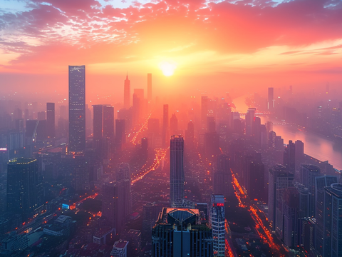  夜晚都市外景 