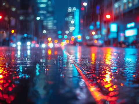  夜晚都市外景 