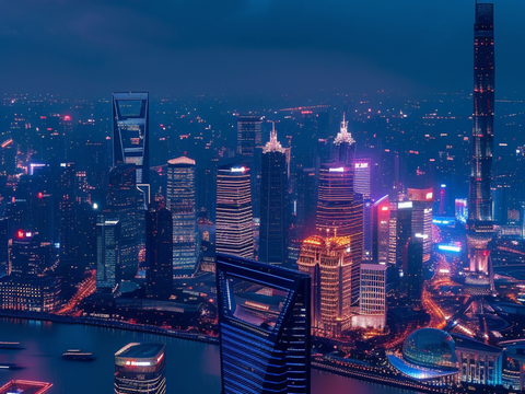 夜晚都市外景 