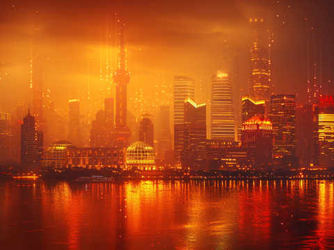  夜晚都市外景 