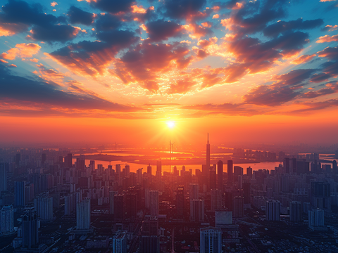  夜晚都市外景 