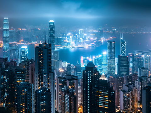  夜晚都市外景 