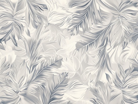  欧式田园热带雨林棕榈植物壁纸壁画 
