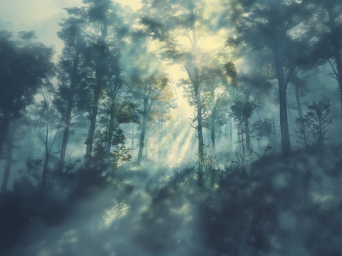  欧式田园热带雨林棕榈植物壁纸壁画 