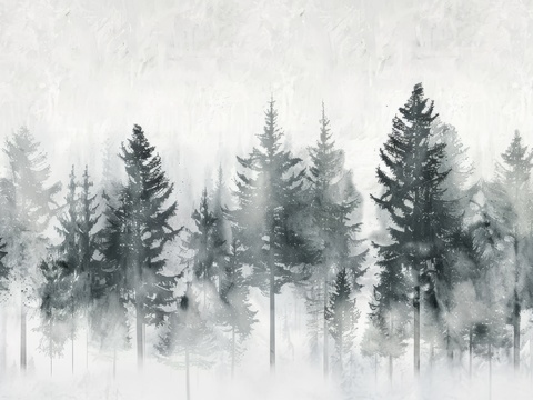  欧式田园热带雨林棕榈植物壁纸壁画 