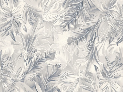  欧式田园热带雨林棕榈植物壁纸壁画 