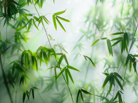  中式竹子竹林壁纸壁画 