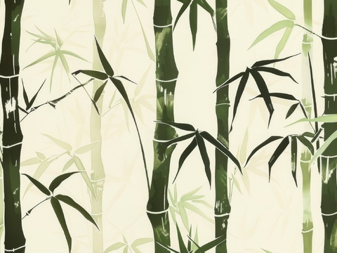  中式竹子竹林壁纸壁画 
