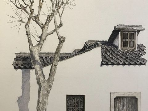  水墨画 现代装饰画 抽象画 艺术画 新中式画 