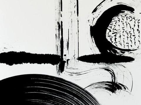  水墨画 现代装饰画 抽象画 艺术画 新中式画 