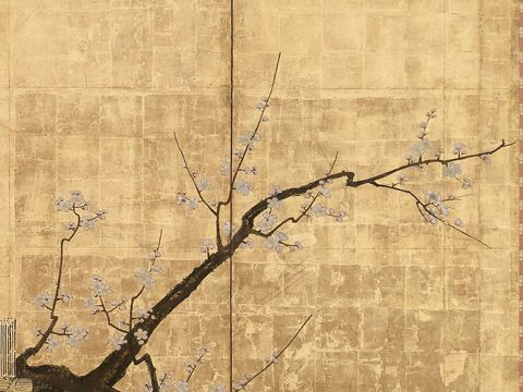  新中式艺术屏风 梅花 