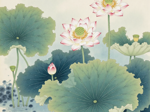  中国画 名画 水墨装饰画 