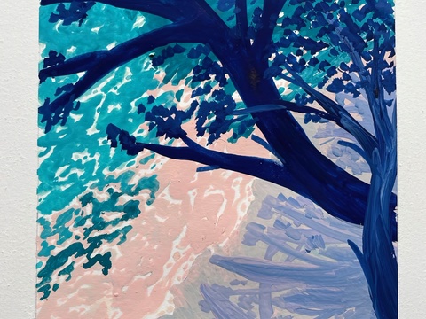  水彩小人大景 艺术挂画 挂画 装饰画 艺术画 