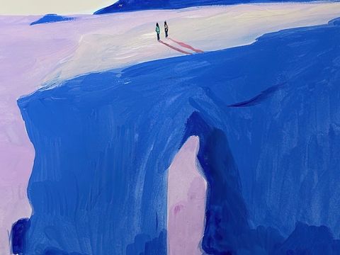  水彩小人大景 艺术挂画 挂画 装饰画 艺术画 