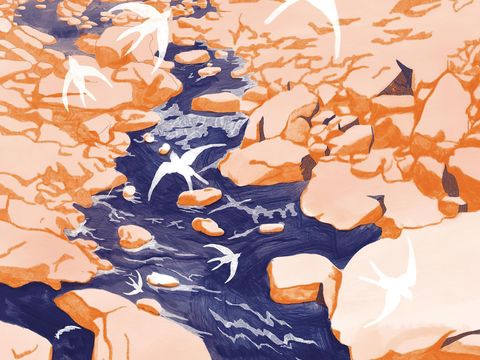  水彩小人大景 艺术挂画 挂画 装饰画 艺术画 