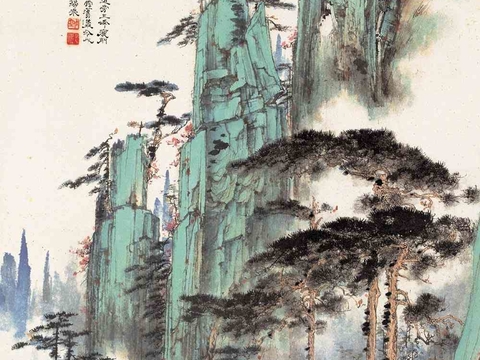  国画 风景画 