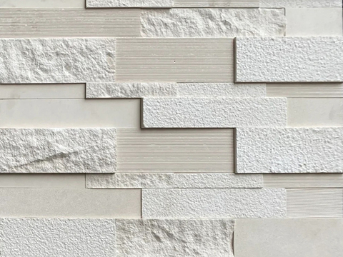  高级白色 灰色 青色石皮 工字 文化石墙面贴图 