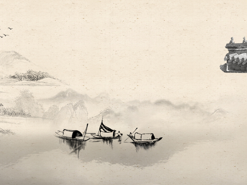  文本封面 山水壁纸 背景贴图 