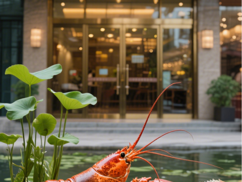  海鲜虾蟹鱼餐饮海报 