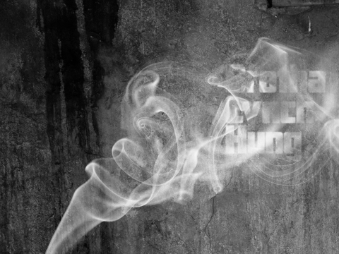  雾气烟雾烟圈线条文字特效 