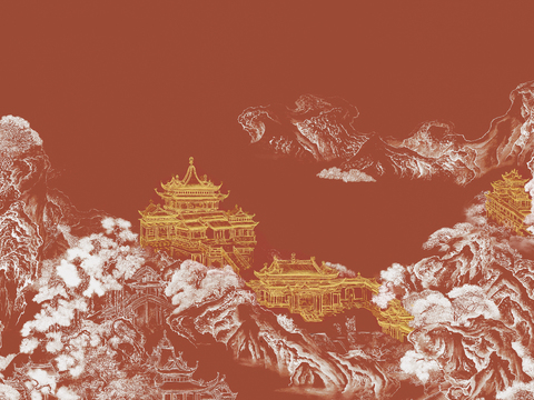  新中式掛畫 國(guó)畫 裝飾畫 