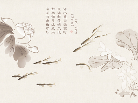  新中式中式壁紙  壁布 墻布 