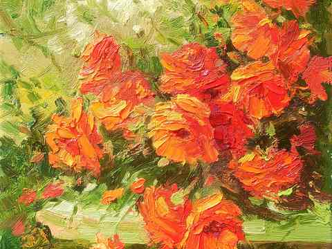  植物油画 