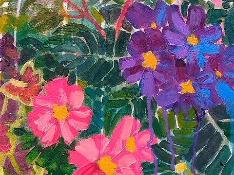  植物油画 