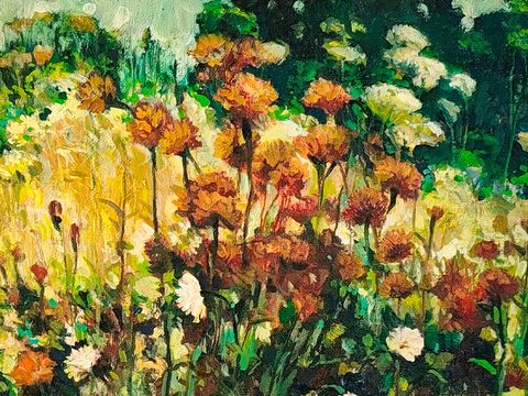  植物油画 