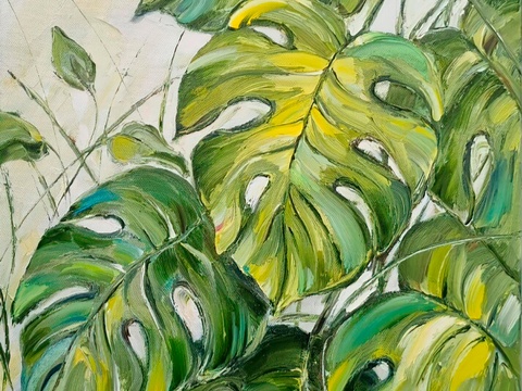  植物油画 