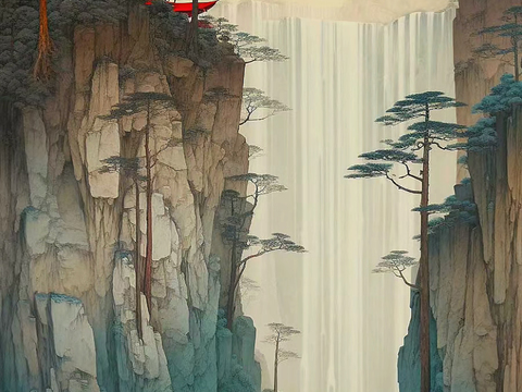  中式壁畫 壁紙 