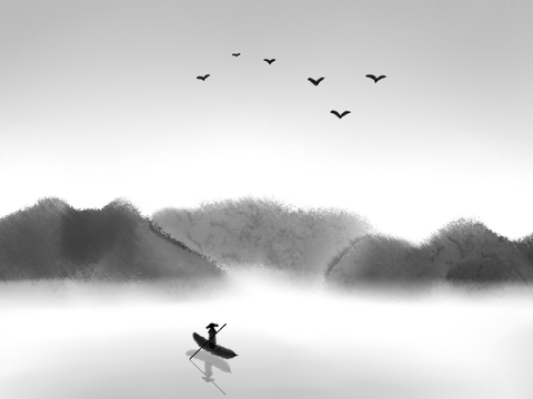  现代高清 中式壁纸 