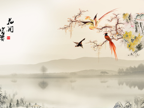  现代高清 中式壁纸 