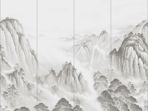  现代高清 中式壁纸 