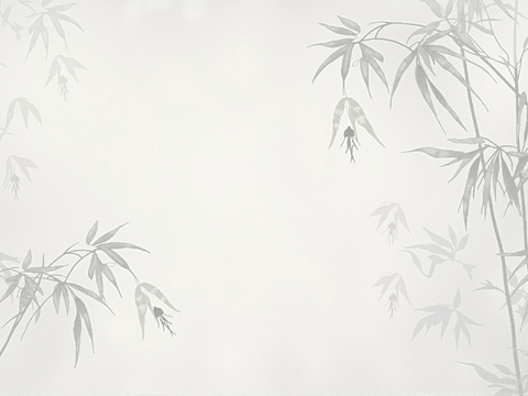  新中式竹子壁畫 