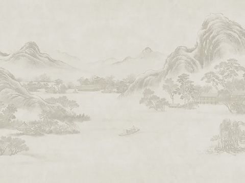  新中式山水壁紙 