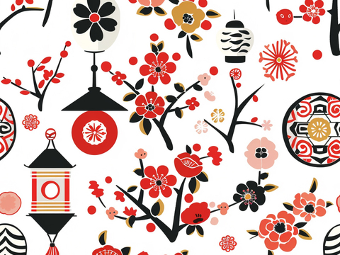  日式壁纸 壁纸 墙画 墙纸 