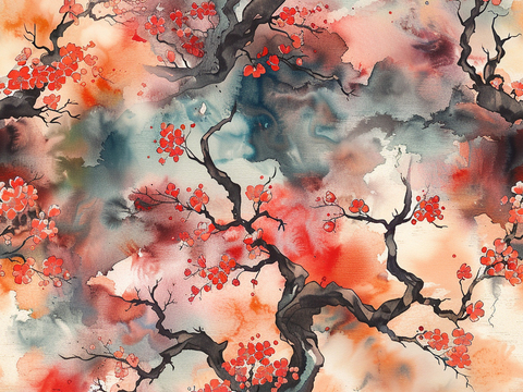  日式壁纸 壁纸 墙画 墙纸 