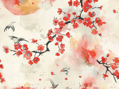  日式壁纸 壁纸 墙画 墙纸 