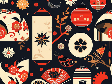  日式壁纸 壁纸 墙画 墙纸 