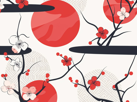  日式壁纸 壁纸 墙画 墙纸 