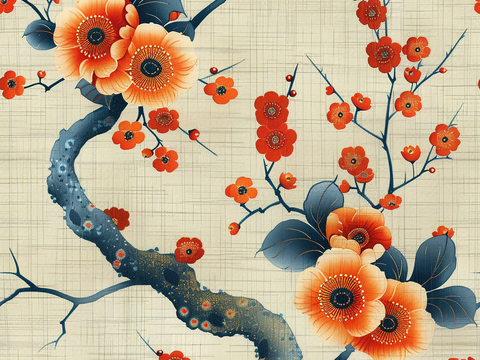  日式壁纸 壁纸 墙画 墙纸 