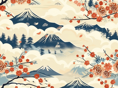  日式壁纸 壁纸 墙画 墙纸 