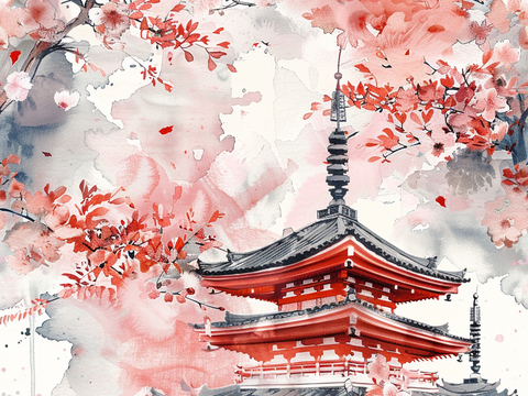  日式壁纸 壁纸 墙画 墙纸 